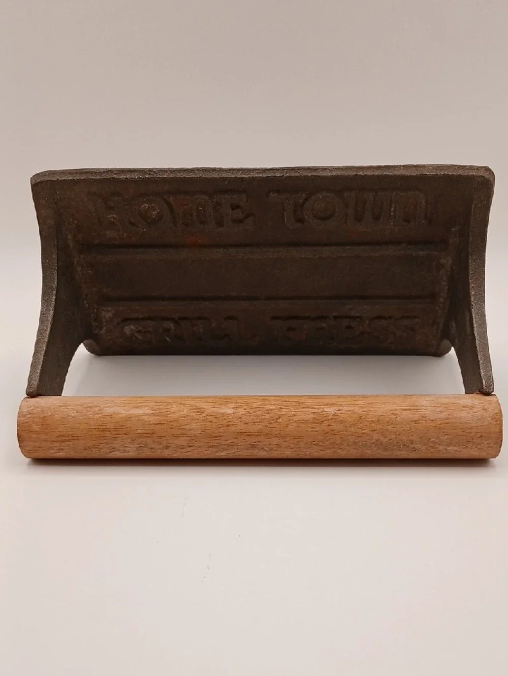 Vintage Home Town Cast Iron Pig Bacon Grill Press